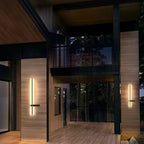Modern Black Waterproof LED Linear Wall Light