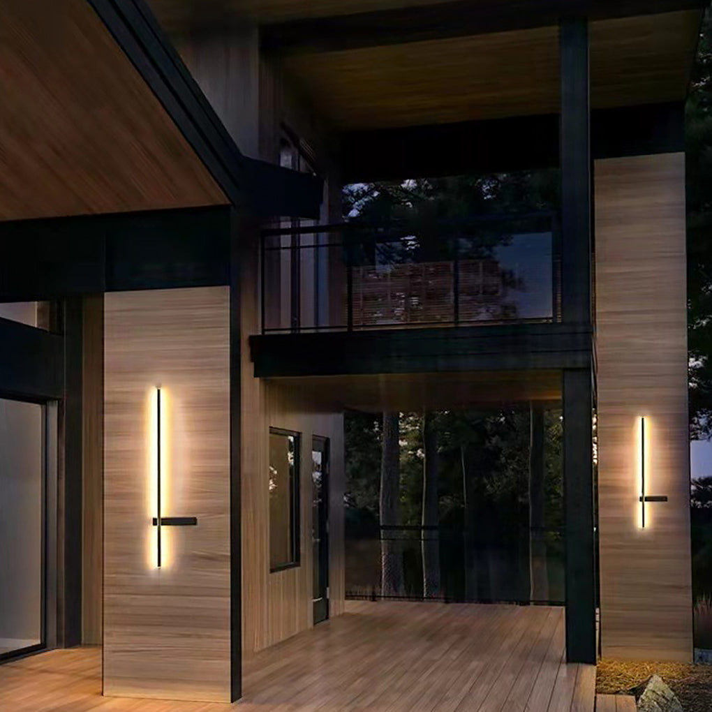 Modern Black Waterproof LED Linear Wall Light
