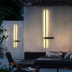 Modern Black Waterproof LED Linear Wall Light