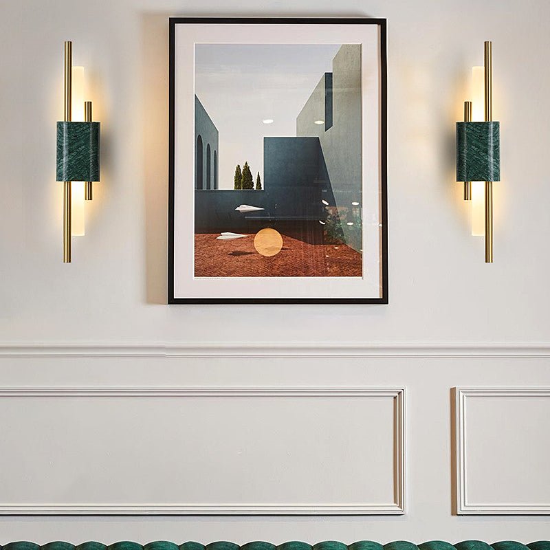 Luxury Postmodern LED Wall Lamp - Strips Marbles Design