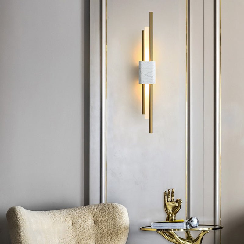 Luxury Postmodern LED Wall Lamp - Strips Marbles Design