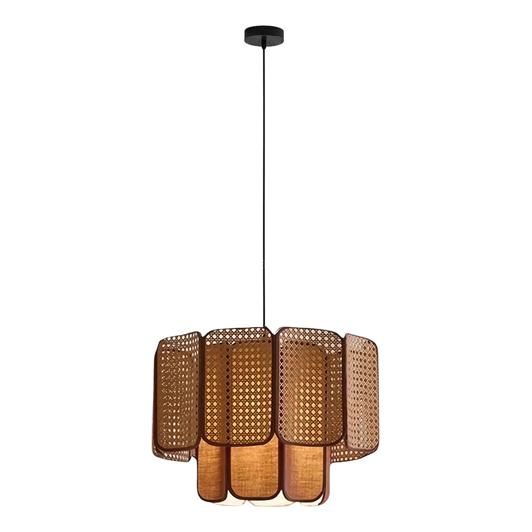 Japanese Zen Bamboo Pendant Light - Rattan Ceiling Fixture