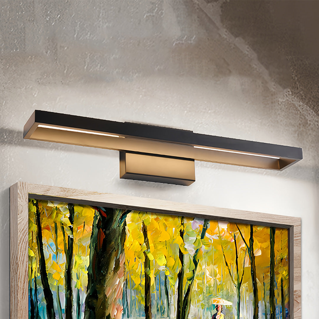 Modern Dimmable LED Black Vanity Wall Light for Bathrooms