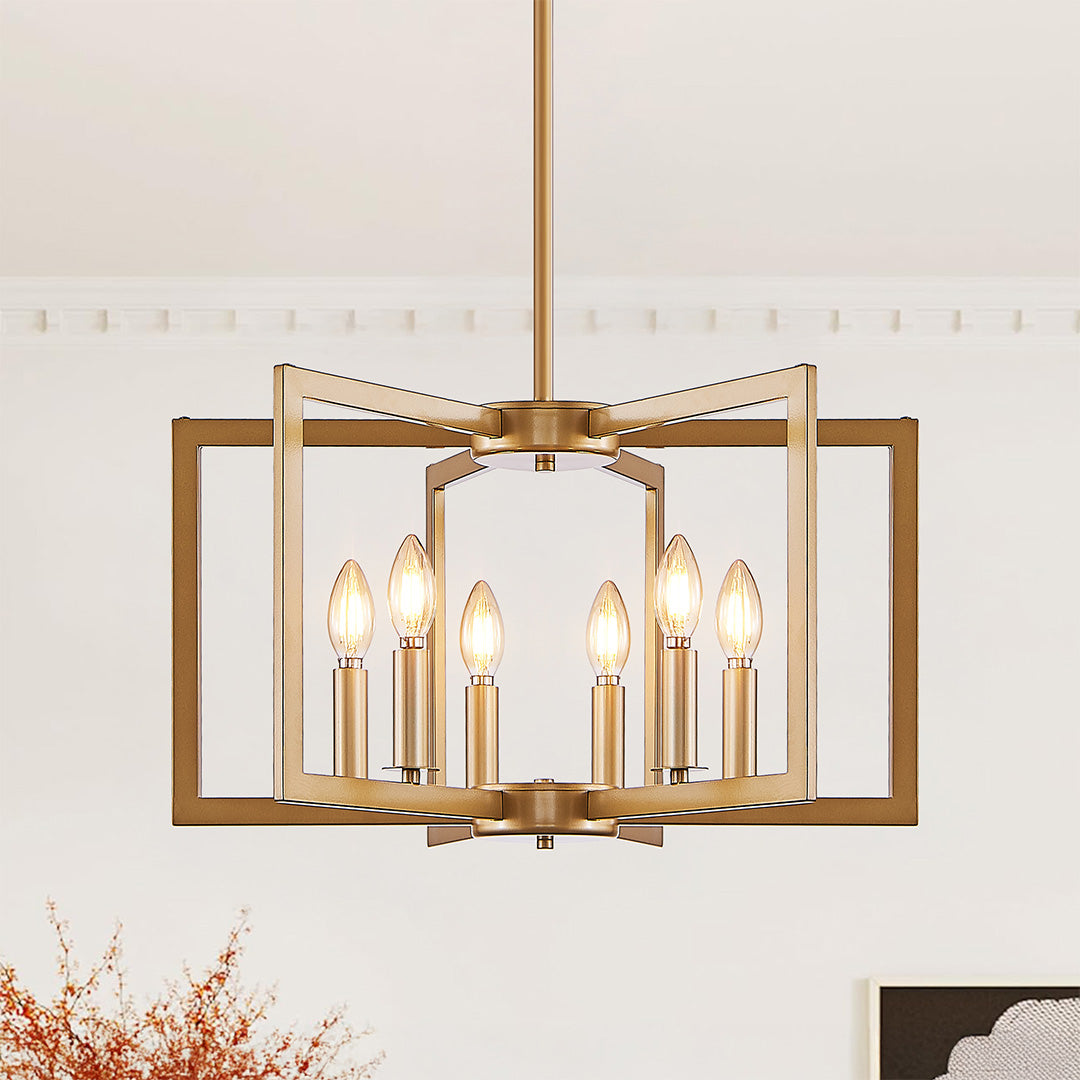 Industrial Multi-Head Candle Chandelier Ceiling Light