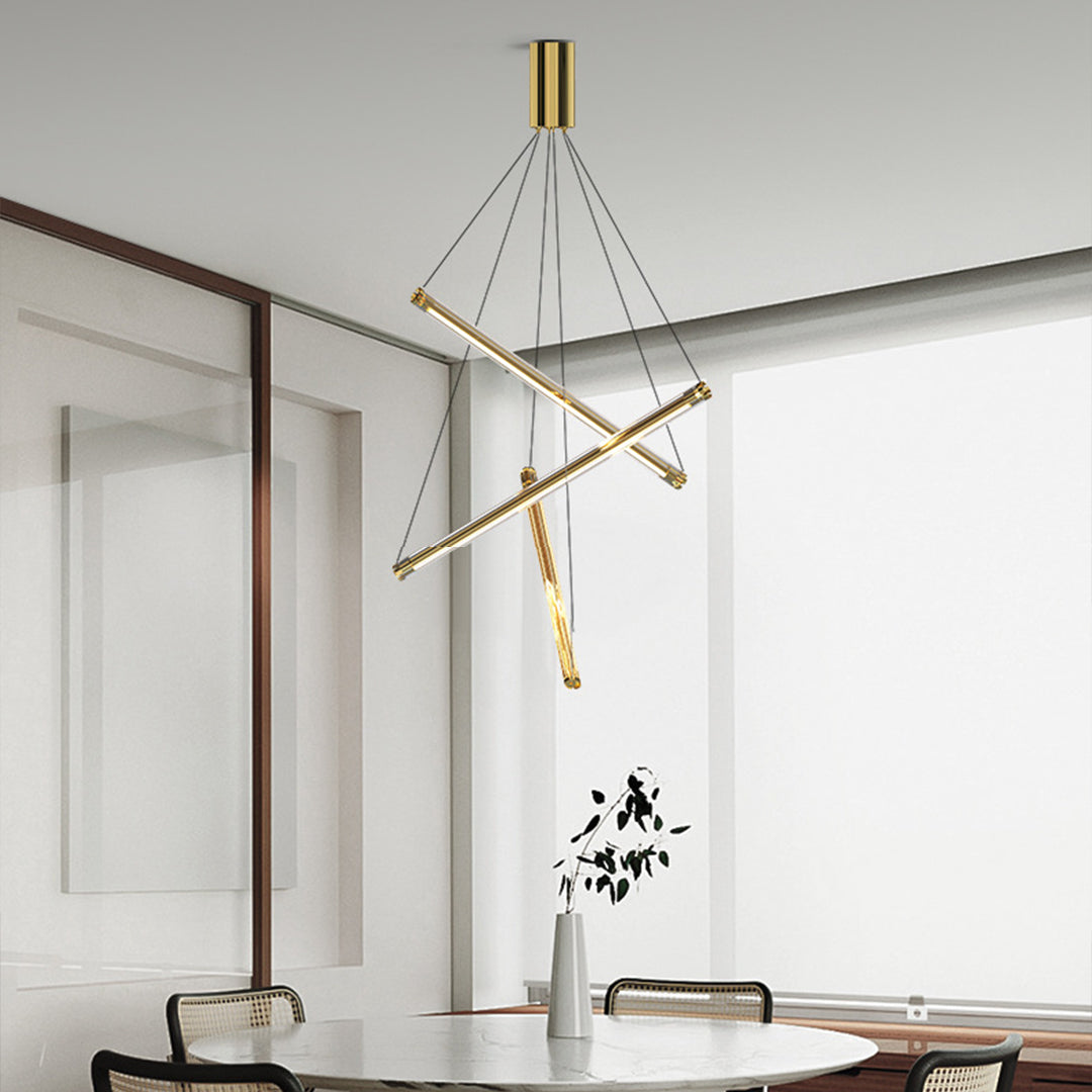 Nordic Minimalist LED Linear Chandelier
