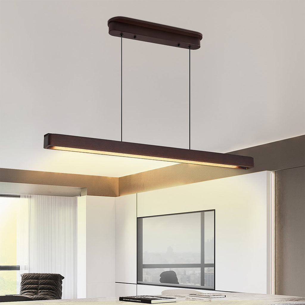 Japanese Minimalist Linear Pendant Light for Island Ceilings