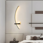 Modern LED Curved Wall Light - Elegant Fixture for Home & Living Room