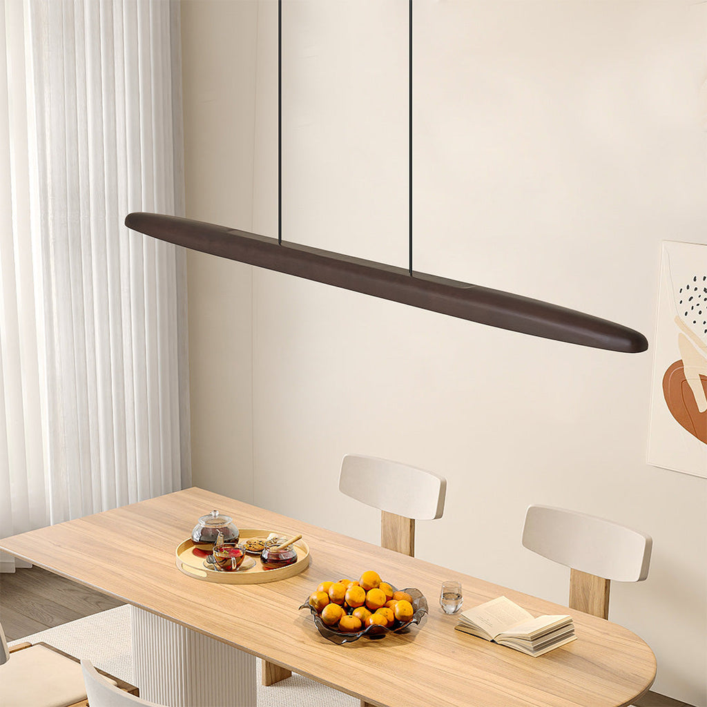 Minimalist Linear LED Pendant Light - Iron Ceiling Fixture
