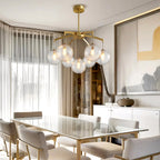Premium Copper and Glass Ball Chandelier Ceiling Light