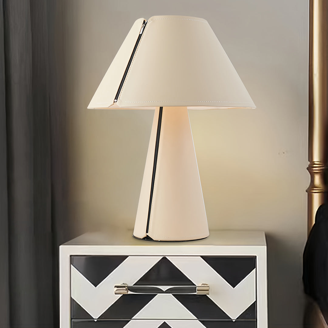 Modern White Pleated Shade Table Lamp for Elegant Bedroom Decor