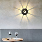 Modern Round Waterproof Sunflower LED Wall Light