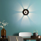 Modern Round Waterproof Sunflower LED Wall Light