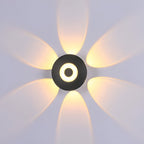 Modern Round Waterproof Sunflower LED Wall Light