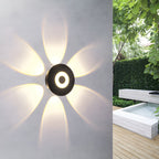 Modern Round Waterproof Sunflower LED Wall Light