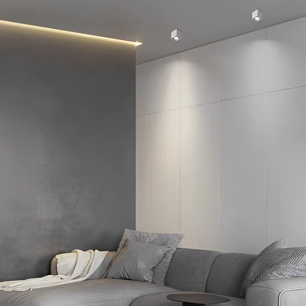 Square LED Surface-Mounted Ceiling Spotlight