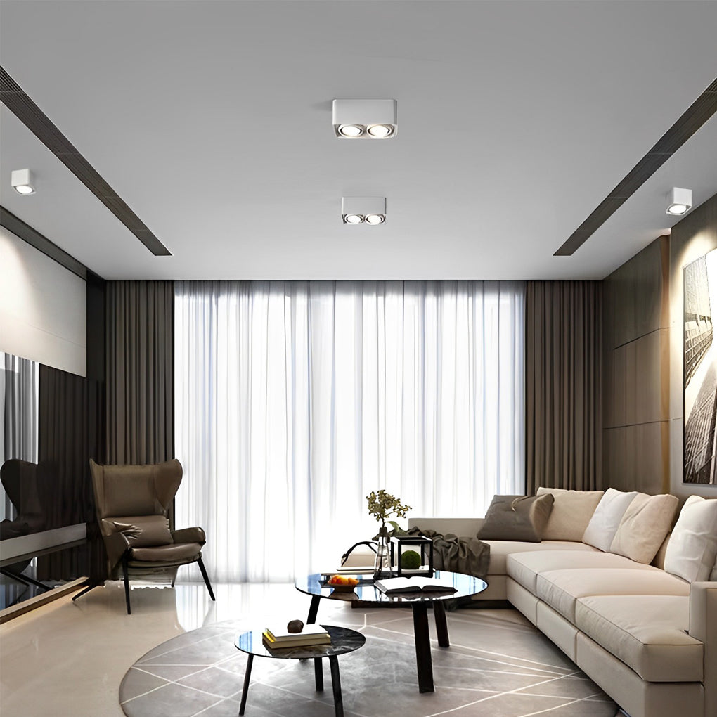 Square LED Surface-Mounted Ceiling Spotlight