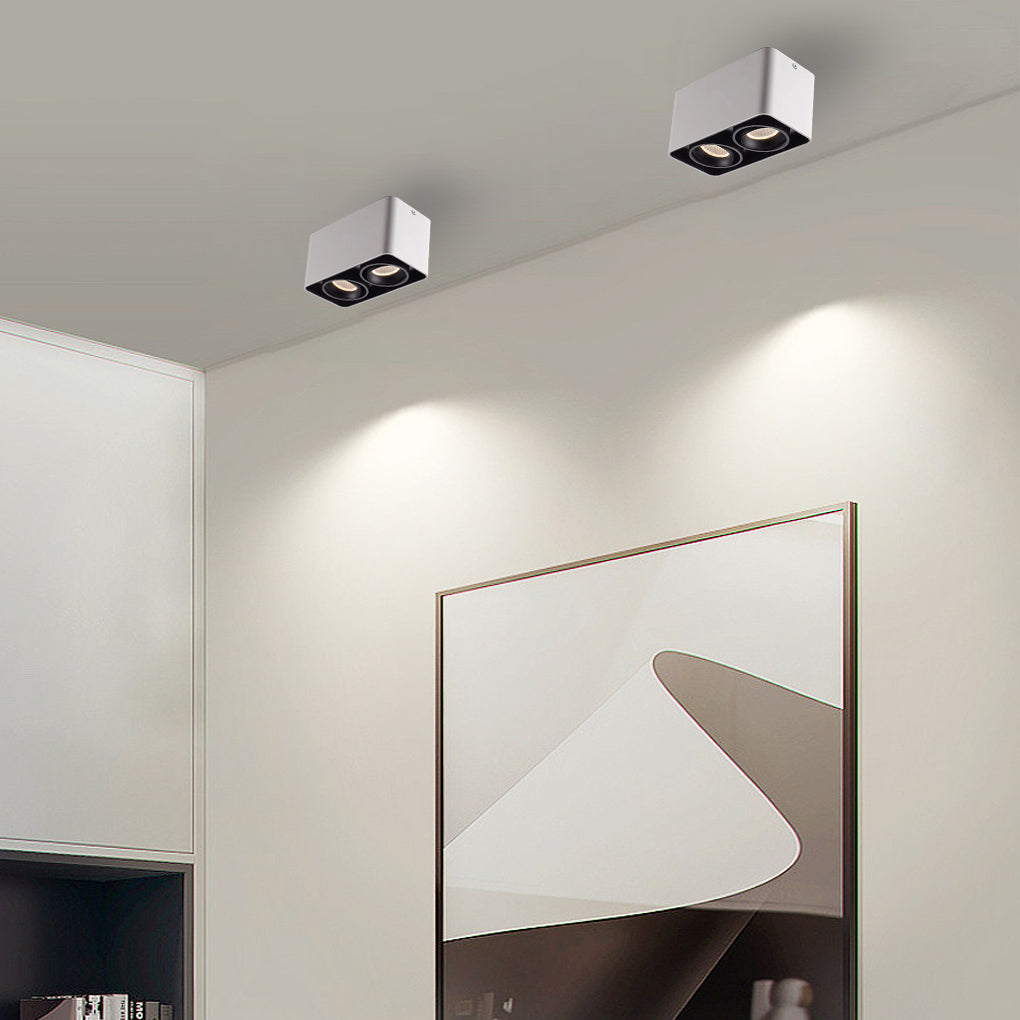 Square LED Surface-Mounted Ceiling Spotlight
