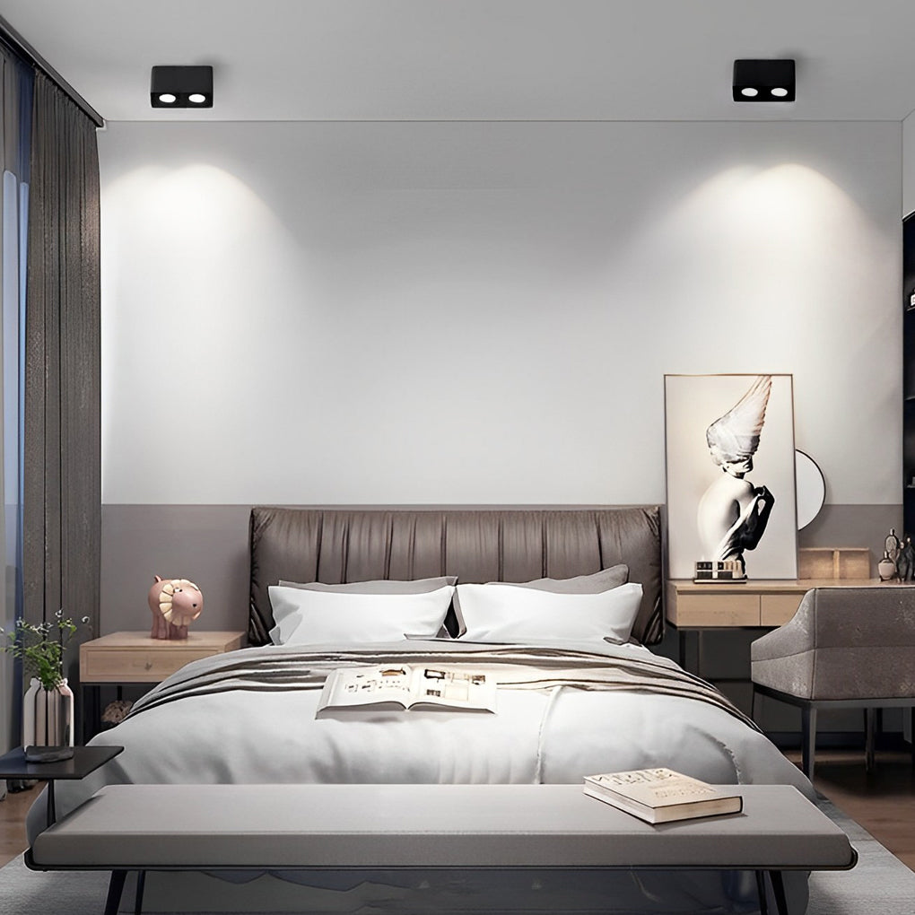 Square LED Surface-Mounted Ceiling Spotlight