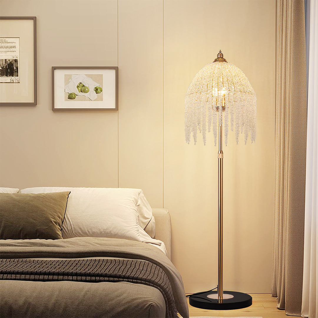 Luxury LED Floor Crystal Lamp - Elegant Home Decor Lighting