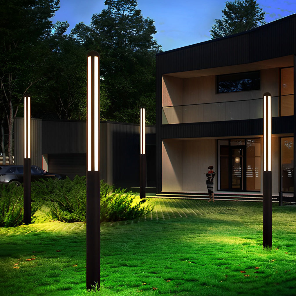Modern Waterproof LED Tall Garden Bollard Light