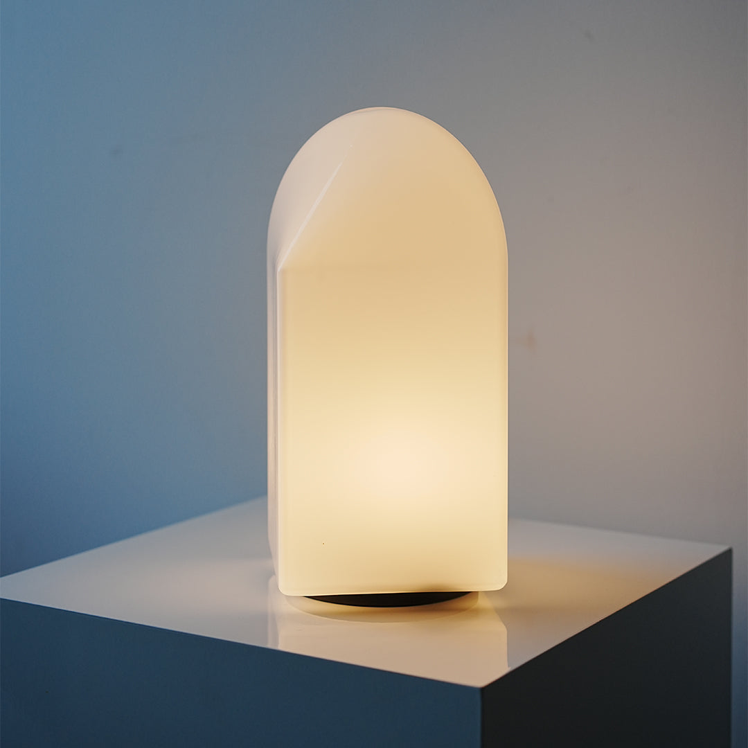 Contemporary White Table Lamp - Stylish Ambient Night Light