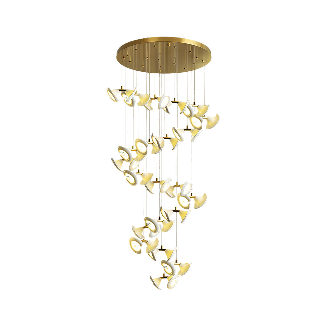 Luxury Tulip Flower Ceramic Chandelier - Elegant Ceiling Light