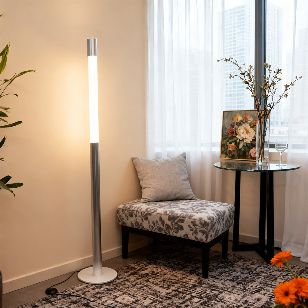 Elegant Gray Italian Floor Lamp - Minimalist Design