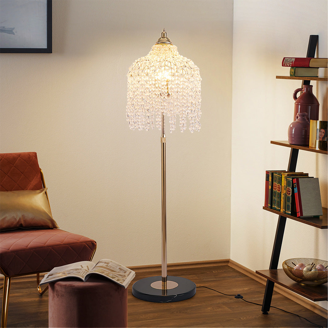 Elegant Crystal LED Floor Lamp