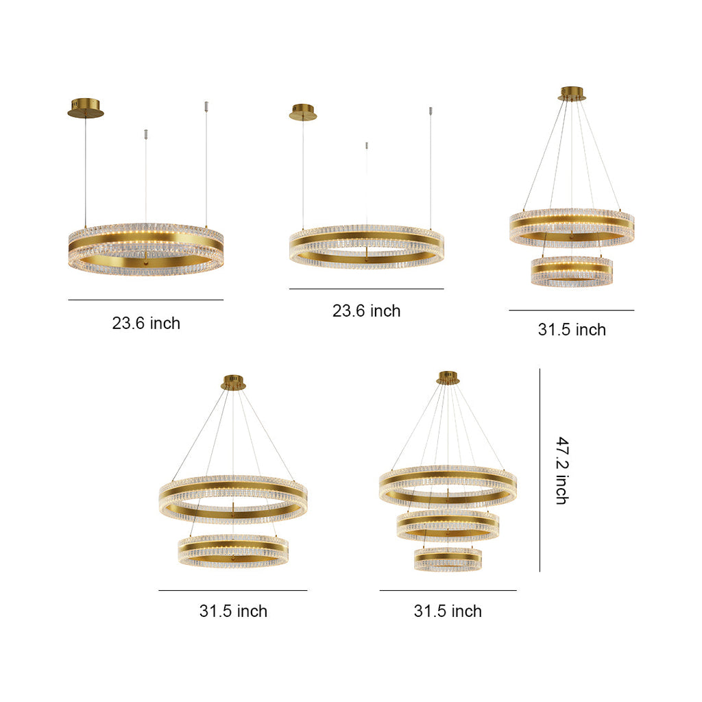 Minimalist Luxury Circular Chandelier - Modern Ceiling Light