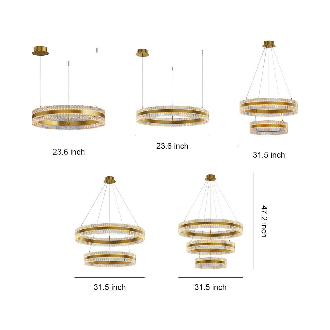 Minimalist Luxury Circular Chandelier - Modern Ceiling Light