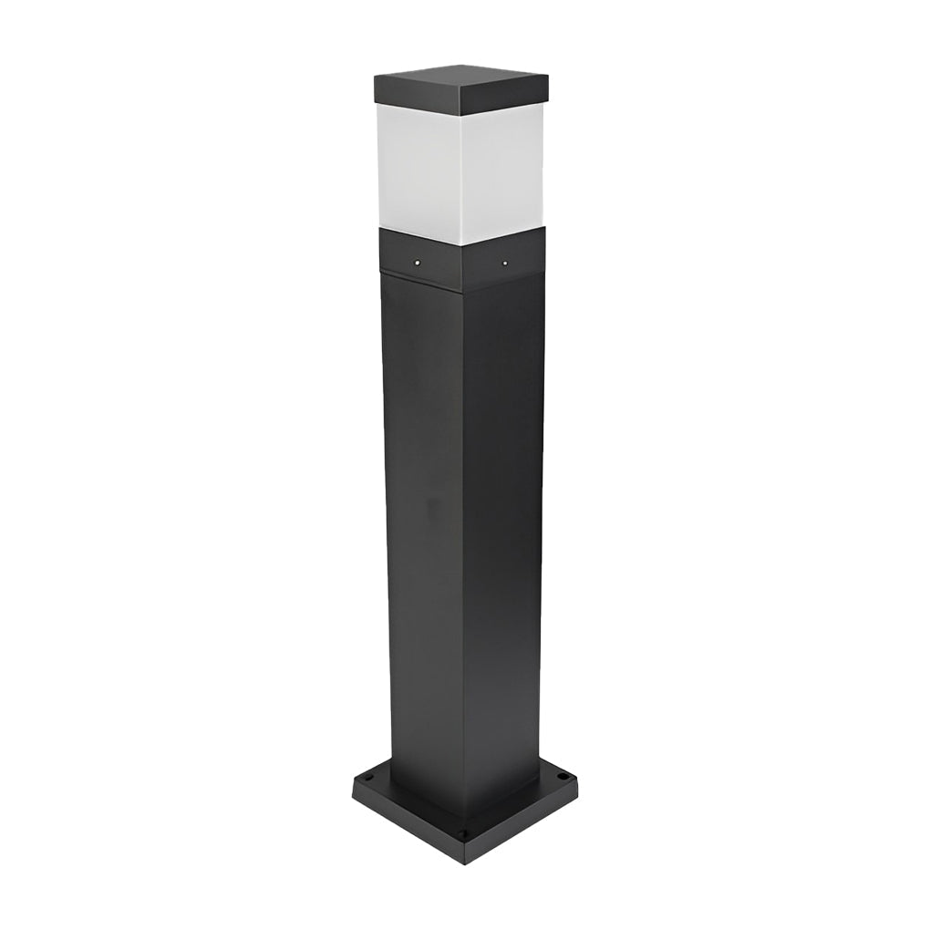 Modern Square Outdoor Bollard Light - Commercial Grade