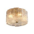 Luxury Copper Glass Flush Mount Ceiling Light