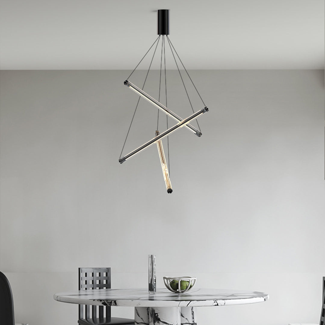 Nordic Minimalist LED Linear Chandelier