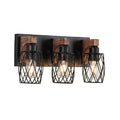 Premium Black Metal Cage Vanity Light for Bathroom Mirrors