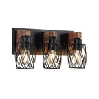 Premium Black Metal Cage Vanity Light for Bathroom Mirrors