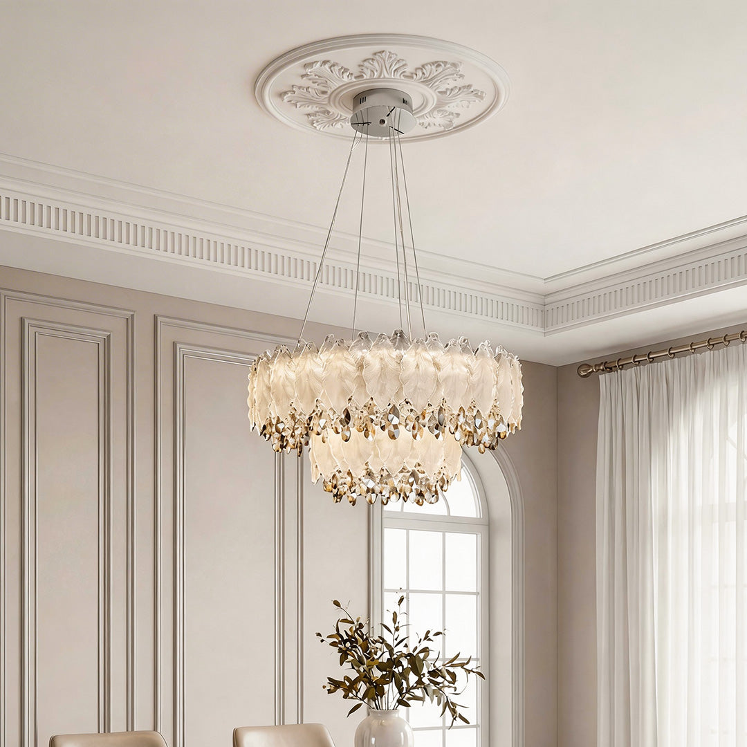 Gold Crystal Country French Chandelier Ceiling Light