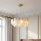Modern Luxury Glass Feather Chandelier Ceiling Light