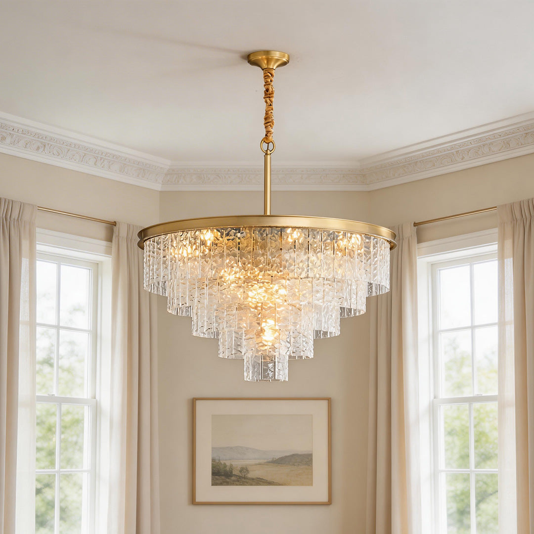Minimalist Full-Copper Chandelier - Luxury Ceiling Light