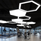 LED Hexagonal Geometric Chandelier - Modern Ceiling Light