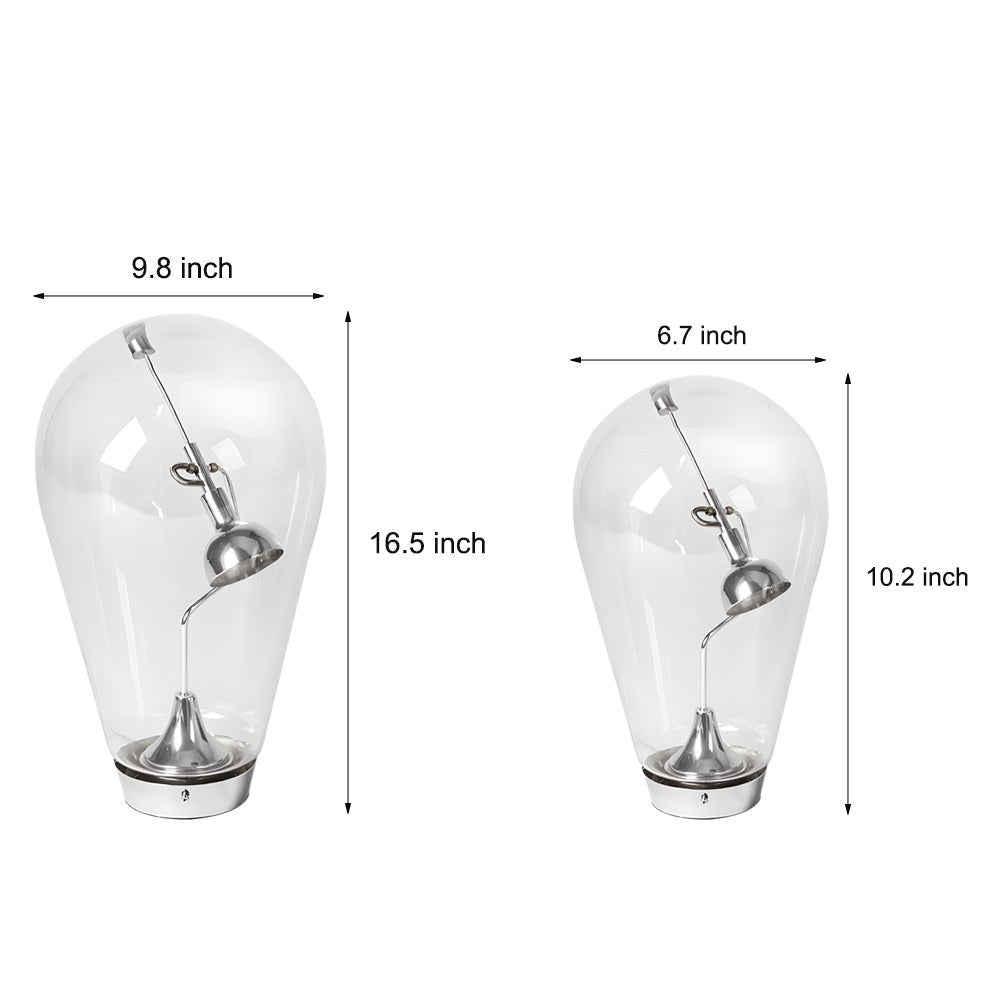 Touch-Dimming Glass Desk Lamp with Industrial Magnetic Control