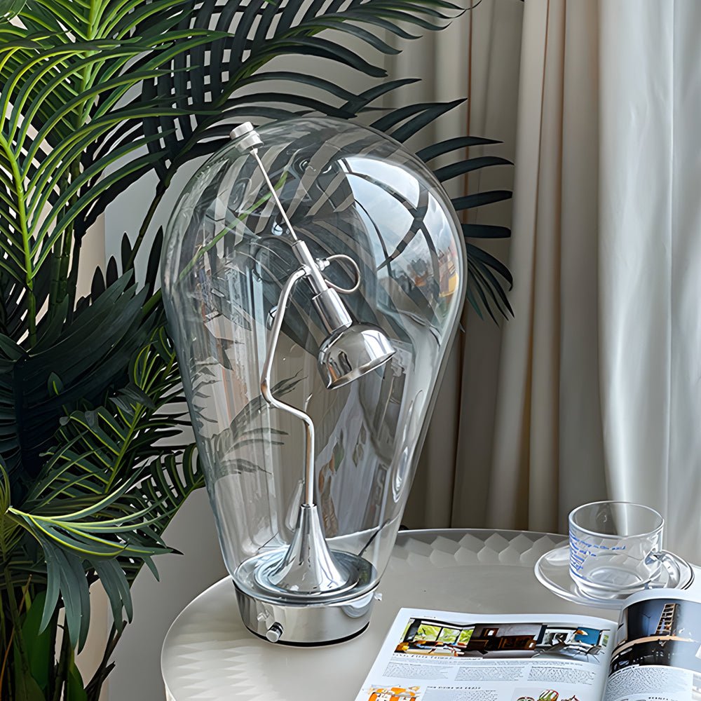 Touch-Dimming Glass Desk Lamp with Industrial Magnetic Control