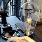 Touch-Dimming Glass Desk Lamp with Industrial Magnetic Control