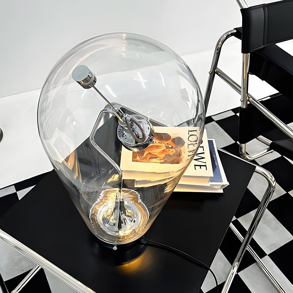 Touch-Dimming Glass Desk Lamp with Industrial Magnetic Control