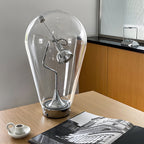 Touch-Dimming Glass Desk Lamp with Industrial Magnetic Control