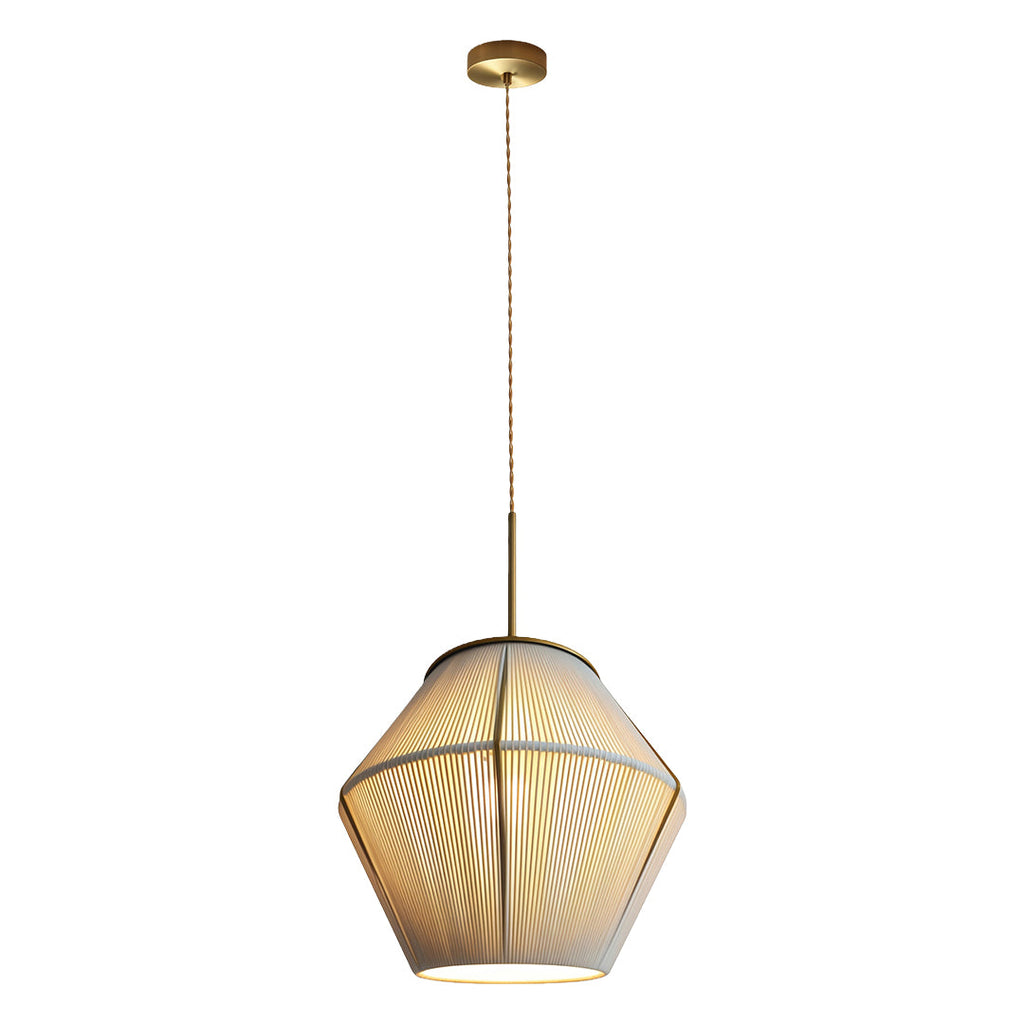 Japanese-Inspired Braided Hemp Rope Pendant Light