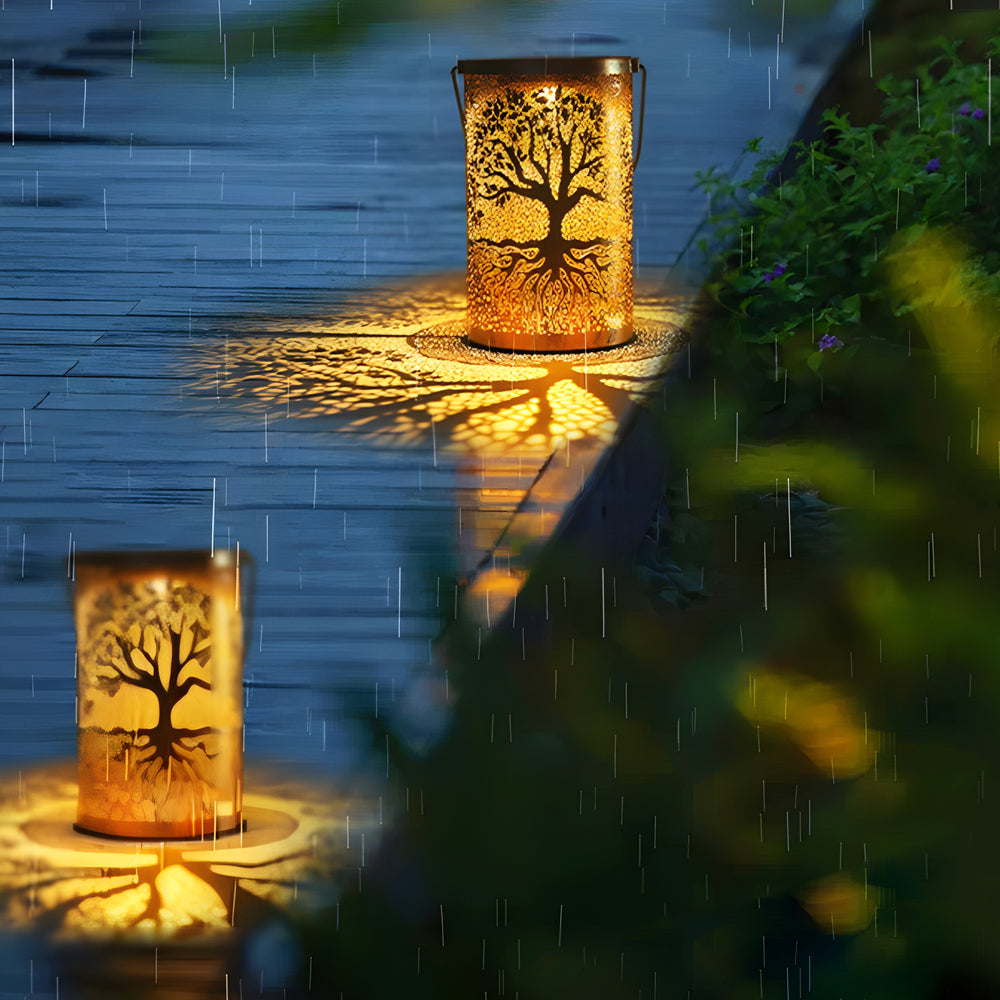 Premium Solar-Powered Waterproof Tree of Life Lantern