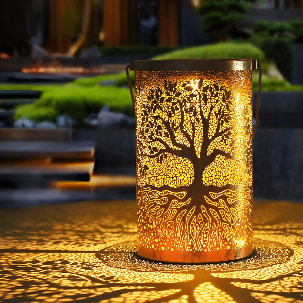 Premium Solar-Powered Waterproof Tree of Life Lantern