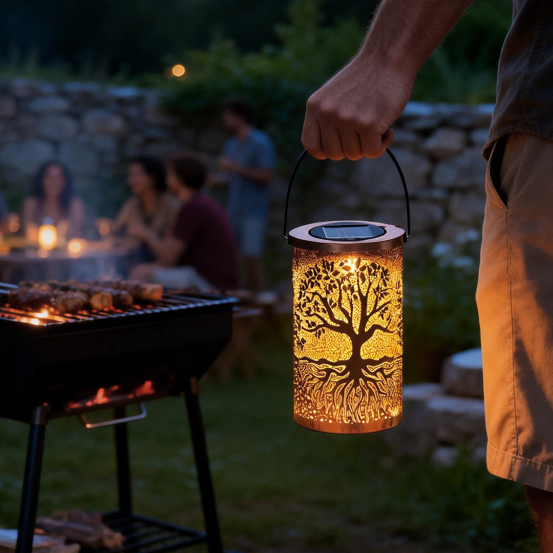Premium Solar-Powered Waterproof Tree of Life Lantern