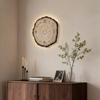 Farmhouse Wood Slice Tree Stump Wall Clock with LED Light