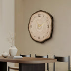 Farmhouse Wood Slice Tree Stump Wall Clock with LED Light
